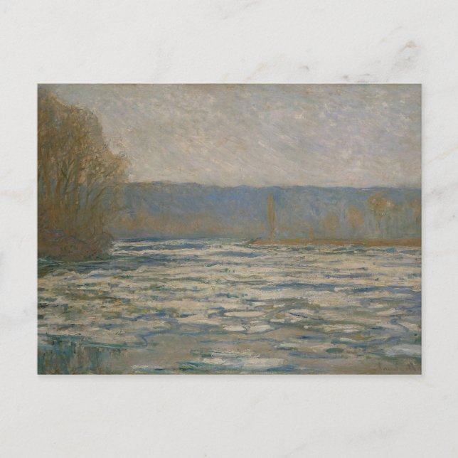 Postal Claude Monet - Hielo rompiendo en el Sena (Anverso)
