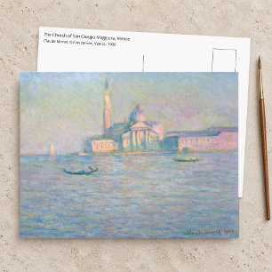 Postal Claude Monet - Iglesia de San Giorgio Maggiore