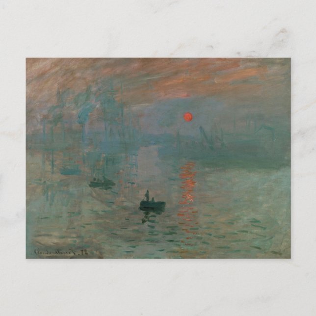 Postal Claude Monet - Impresión, amanecer (Anverso)