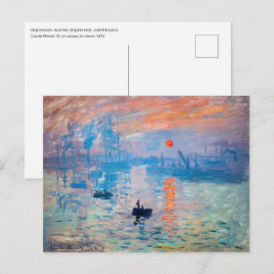 Postal Claude Monet - Impresión, Amanecer