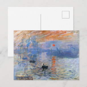 Postal Claude Monet Impresión Amanecer 1872 Puerto Arte
