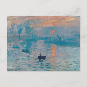 Postal Claude Monet Impresión Amanecer Francés