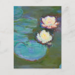 Postal Claude Monet Impresionista Water Lillies Nympheas<br><div class="desc">Pintura impresionista de paisaje de Claude Monet - Clásicos Obras Maestras - Serie de pintura natural de Claude Monet - Impresionante pintura de agua de Claude Monet</div>