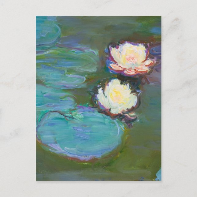 Postal Claude Monet Impresionista Water Lillies Nympheas (Anverso)