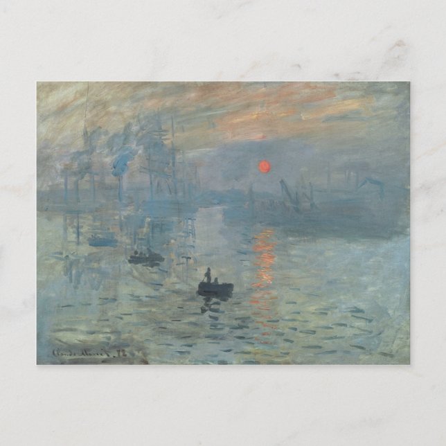Postal Claude Monet, Impression, soleil levante (Anverso)