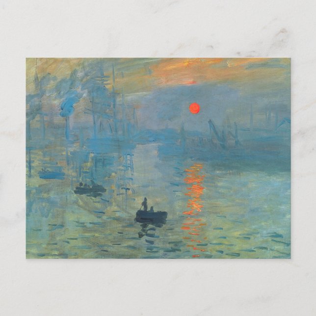 Postal Claude Monet Impression Sunrise (Anverso)