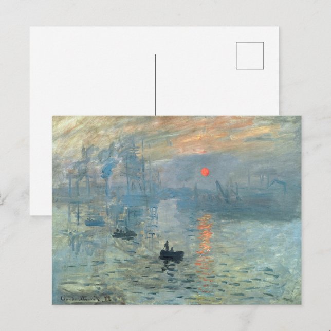 Postal Claude Monet Impression Sunrise (Anverso / Reverso)