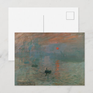 Postal Claude Monet Impression Sunrise Classic Pintura