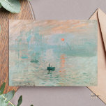 Postal Claude Monet Impression Sunrise Pintura Art Print<br><div class="desc">La obra de Claude Monet "Impression, Sunrise" (La impresión, el amanecer) es una obra de arte innovadora e influyente que dio lugar al término "Impresionismo". Pintado en 1872, el cuadro representa el puerto de Le Havre al amanecer, capturando la atmósfera nebulosa, los colores vivos y los tejidos sueltos que caracterizan...</div>
