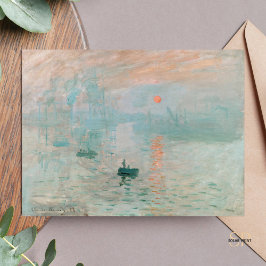 Postal Claude Monet Impression Sunrise Pintura Art Print