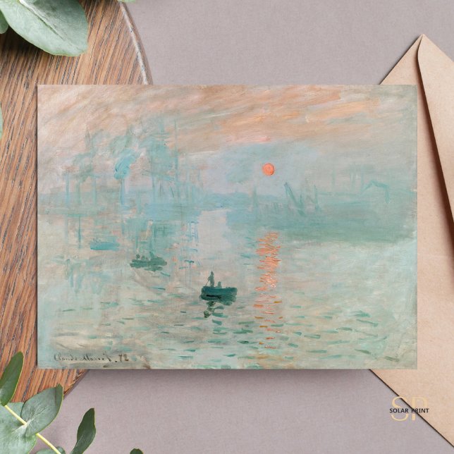 Postal Claude Monet Impression Sunrise Pintura Art Print (Subido por el creador)