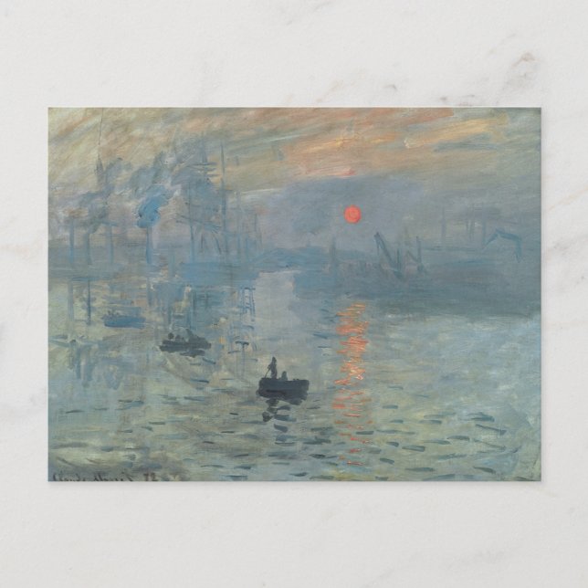 Postal Claude Monet Impression Sunrise Soleil Levant (Anverso)