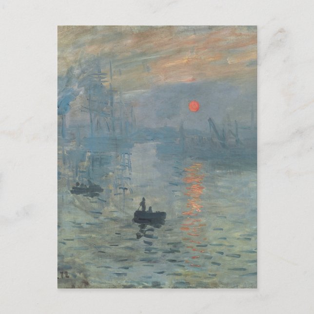 Postal Claude Monet Impression Sunrise Soleil Levant (Anverso)