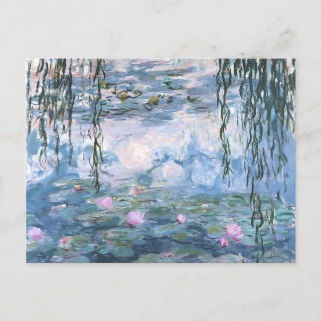 Postal Claude Monet Impressionist Water Lillies Painting (Anverso)