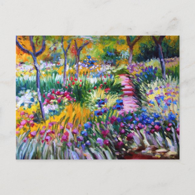 Postal Claude Monet: Iris Garden by Giverny (Anverso)