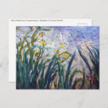 Postal Claude Monet - Irlandeses amarillos y morados<br><div class="desc">Irrises amarillos y morados / Iris jaunes et mauves - Claude Monet,  Oil on Canvas,  1924-1925</div>