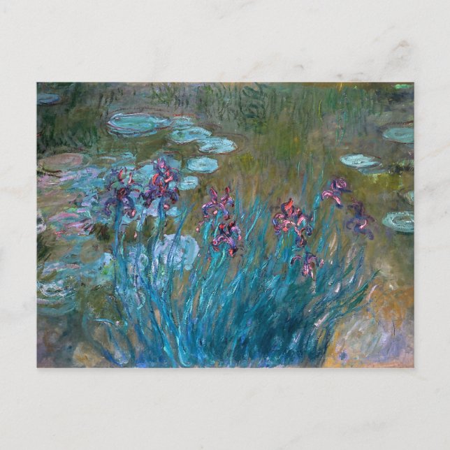 Postal Claude Monet: Irlandeses y lirios de agua (Anverso)