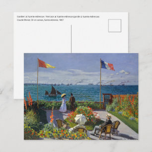 Postal Claude Monet - Jardín en Sainte-Adresse