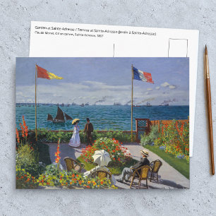 Postal Claude Monet - Jardín en Sainte-Adresse