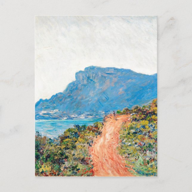 Postal Claude Monet La Corniche cerca de Mónaco (Anverso)