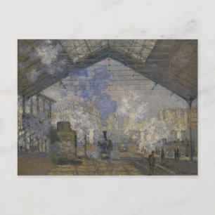 Postal Claude Monet - La estación de Saint-Lazare