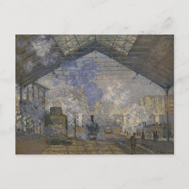 Postal Claude Monet - La estación de Saint-Lazare (Anverso)