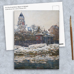 Postal Claude Monet - La Iglesia en Vetheuil