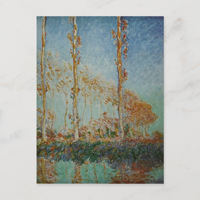 Postal Claude Monet - La obra de arte de los Poplars (Anverso)