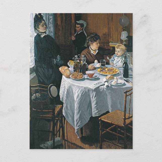 Postal Claude Monet - La pintura del almuerzo (Anverso)