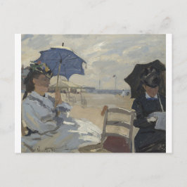 Postal Claude Monet - La playa en la pintura de Trouville