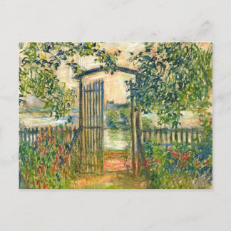 Postal Claude Monet: La Puerta del Jardín en Vetheuil