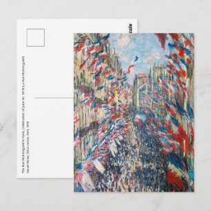 Postal Claude Monet - La Rue Montorgueil - París