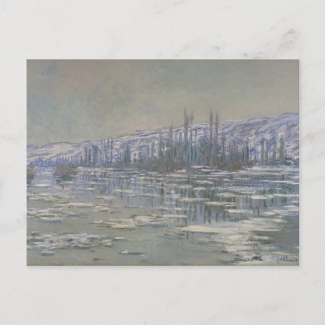 Postal Claude Monet - La ruptura del hielo (Anverso)