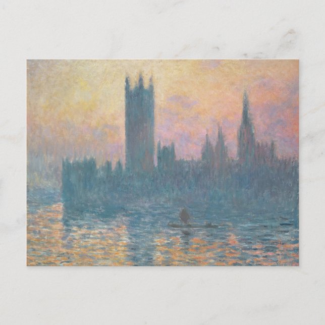 Postal Claude Monet | Las cámaras del Parlamento, la pues (Anverso)