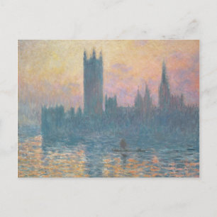 Postal Claude Monet   Las cámaras del Parlamento, la pues