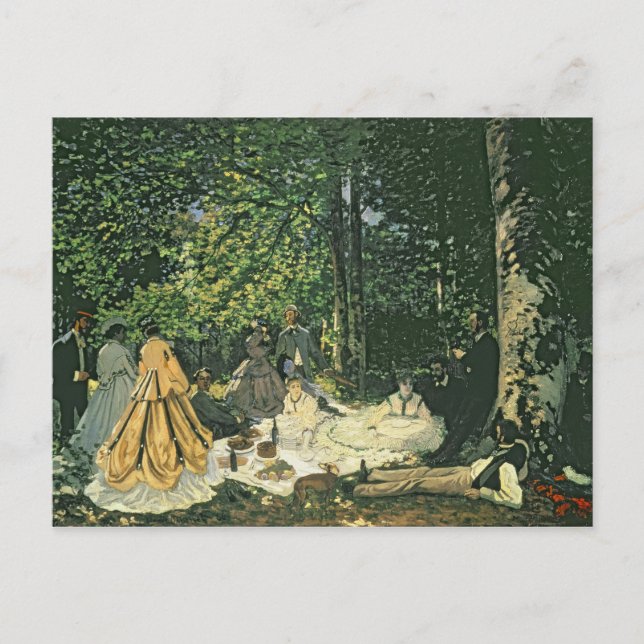 Postal Claude Monet | Le Dejeuner sur l'Herbe, 1865-1866 (Anverso)