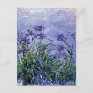 Postal Claude Monet Lilac Irises