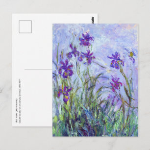 Postal Claude Monet - Lilac Irises / Iris Mauves