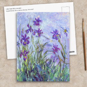 Postal Claude Monet - Lilas Irises / Iris Mauves