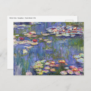 Postal Claude Monet - Lilies de agua / Nympheas