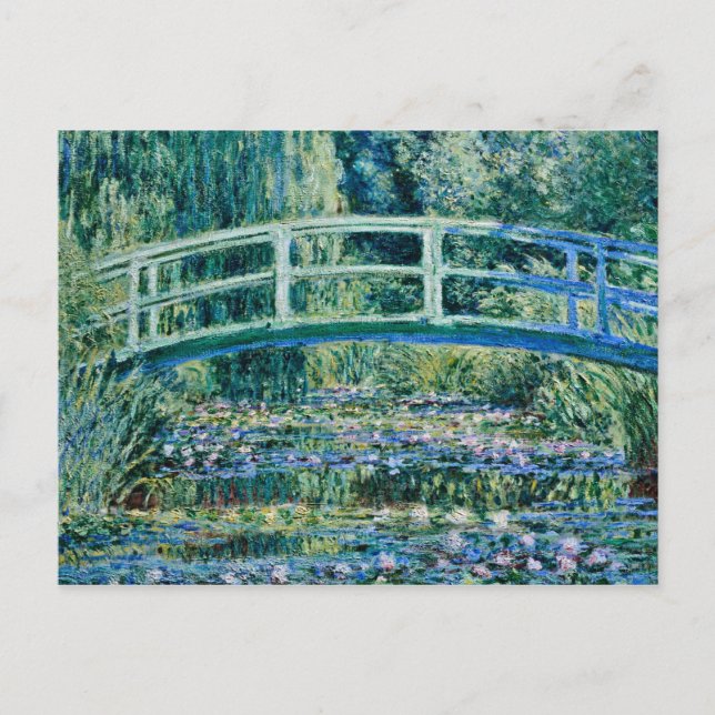 Postal Claude Monet - Lilis De Agua Y Puente Japonés (Anverso)