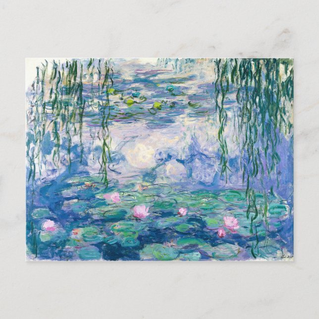 Postal CLAUDE MONET - LÍNEAS de agua (Anverso)