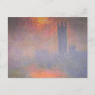 Postal Claude Monet Londres Cámara del Parlamento del Rei