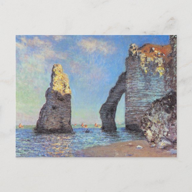 Postal Claude Monet // Los acantilados en Etretat (Anverso)
