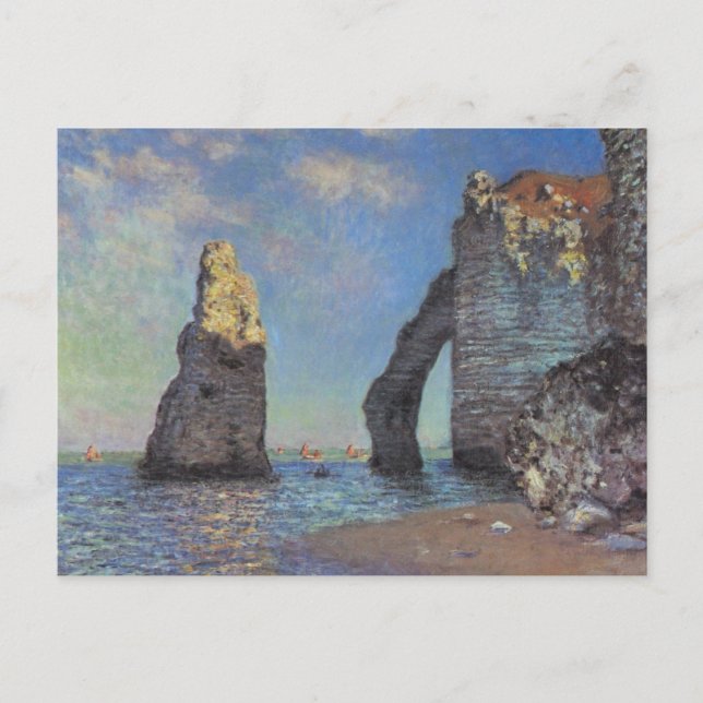 Postal Claude Monet - Los acantilados en Etretat 1885 (Anverso)