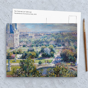 Postal Claude Monet - Los jardines de las Tullerías