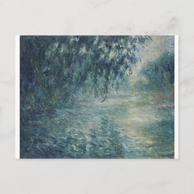 Postal Claude Monet - Mañana en el trabajo de arte del Se (Anverso)