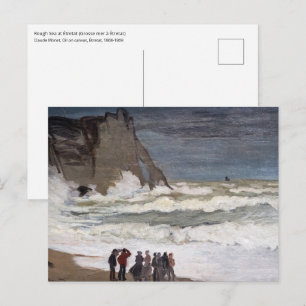 Postal Claude Monet - Mar agitado en Etretat