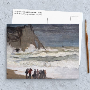 Postal Claude Monet - Mar agitado en Etretat