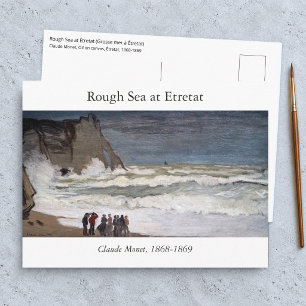 Postal Claude Monet - Mar agitado en Etretat